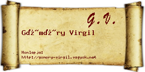 Gömöry Virgil névjegykártya